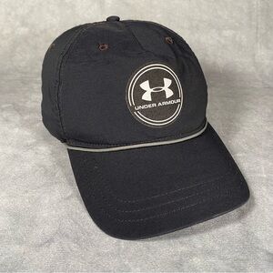 Under‎ Armour Golf Pro Fit Black Hat Adjustable Cap OS Lightweight Pickleball